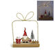 Luminat Decorativ Moș Crăciun Bej din Lemn 17x13.5x4.5cm.