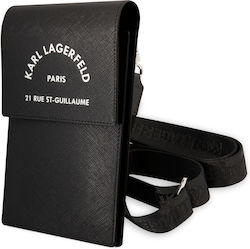 Karl Lagerfeld Saffiano Rue Saint Guillaume Beutel bis 7" Schwarz KLWBSARSGK Karl Lagerfeld Saffiano Rue Saint Guillaume Beutel bis 7" Schwarz KLWBSARSGK