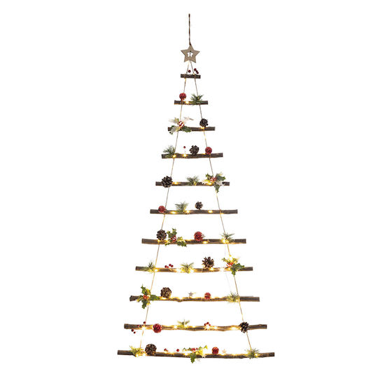 Christmas Decorative Illuminated Wood Tree 120cm Battery