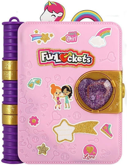 KD Group Παιδική Χειροτεχνία Funlockets - Μυστικό Ημερολόγιο με Εκπλήξεις - Glitter Edition