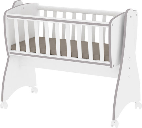 Lorelli Cradle First Dreams with Side Opening and Wheels White String