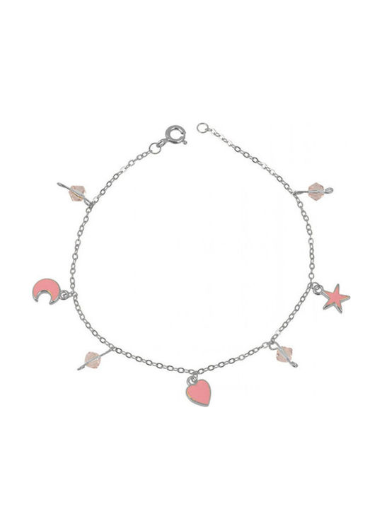 Slevori Kids Bracelet Chain from Silver with Heart