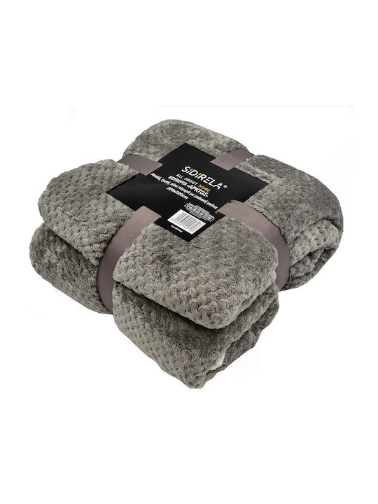 Klikareto Άρκτος Κουβέρτα Fleece Διπλή 200x220εκ. Γκρι