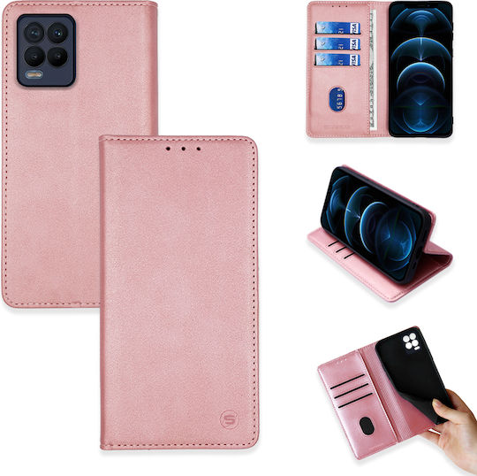 Sonique Vintage Brieftasche Synthetisches Leder Rose Gold (Realme 8/8 Pro)