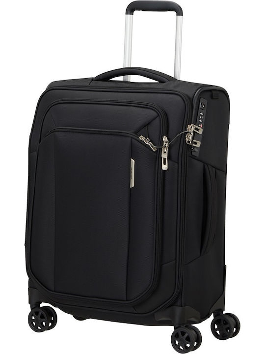 Samsonite Respark Cabin Fabric Black Suitcase With 4 Wheels Height 55cm