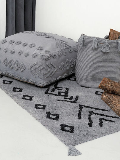 Palamaiki Ridel Χαλί Ορθογώνιο Grey 60x140cm