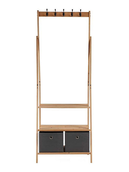 BigBuy Hattestativ Kleiderständer Gray 67x40.5x175cm
