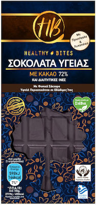 Healthy Bites Chocolate Dark with 72% Cocoa & Stevia 100gr 1pcs