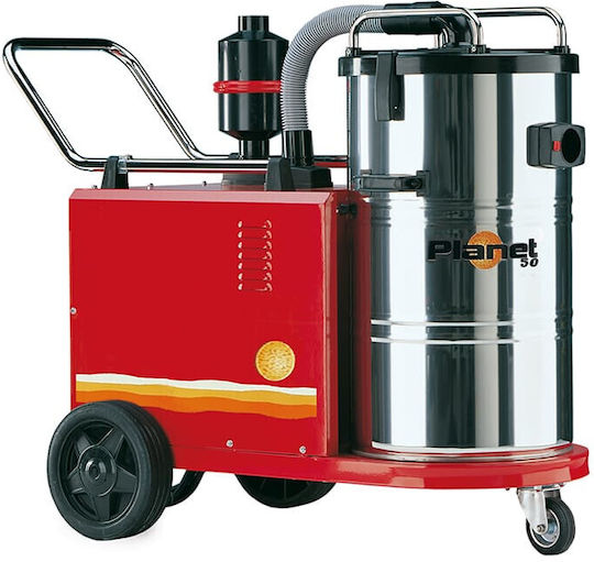 IPC Portotecnica PLANET 50P Nass-Trocken Staubsauger 3000W mit Edelstahl Behälter 60lt Rote
