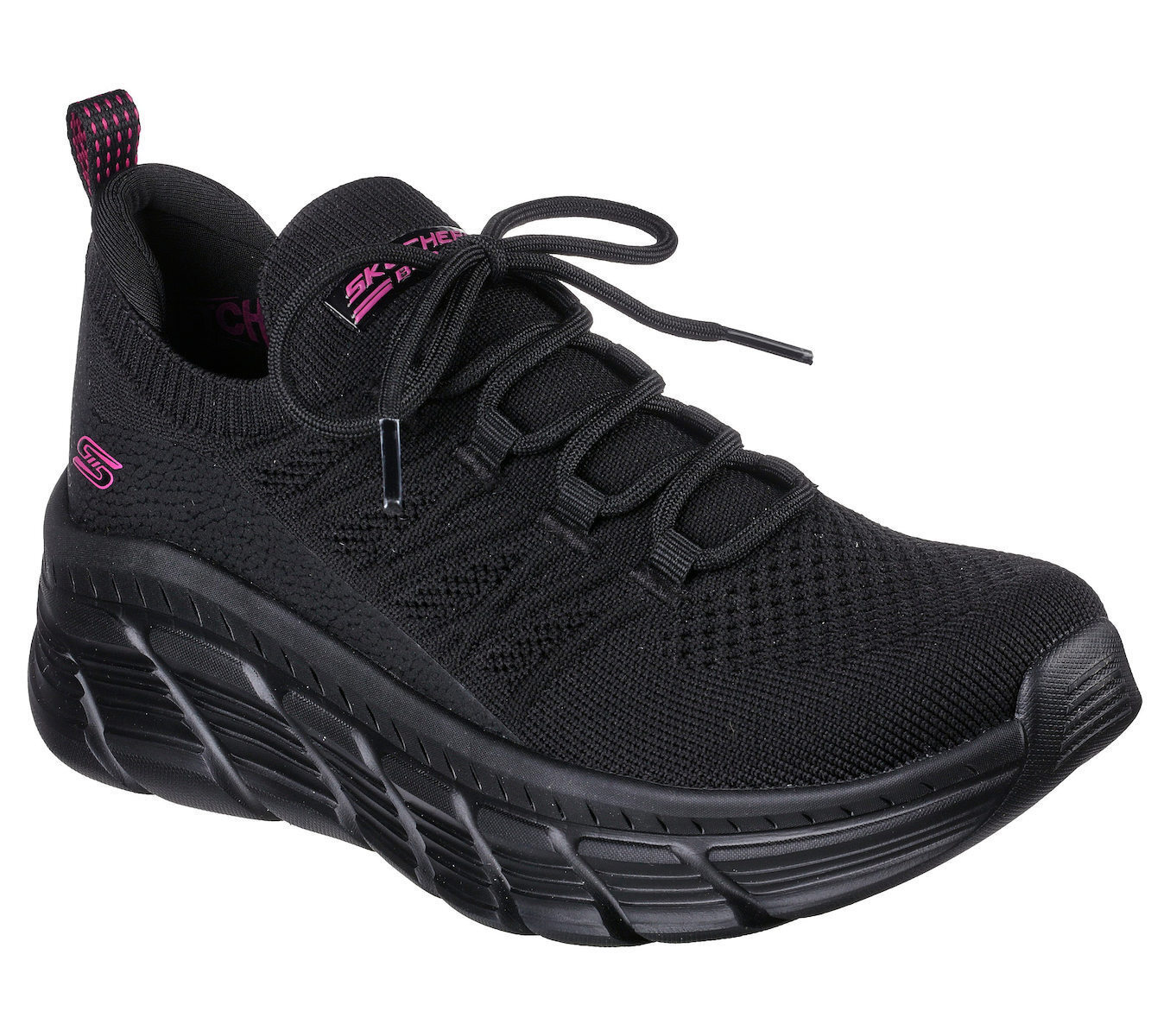 Skechers Bobs B Flex Hi Leveled Ground Γυναικεία Sneakers Μαύρα 117384 ...