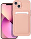 Forcell Card Back Cover Σιλικόνης με Υποδοχή για Κάρτες Κοραλί (iPhone 14)
