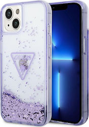 Guess Liquid Glitter Palm Plastic Back Cover Purple (iPhone 14 Plus)