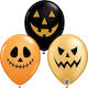 Set of 25 Balloons Latex Orange Halloween Jack Face