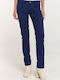 Edward Jeans Ethel Women's Fabric Trousers Navy Blue