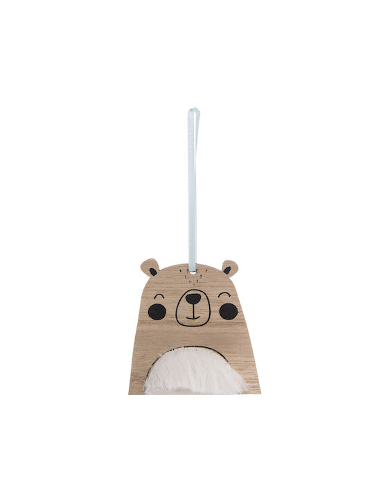 A-S Bear Fur Κρεμαστό Στολίδι Αρκουδάκι Καφέ 6.6x12cm