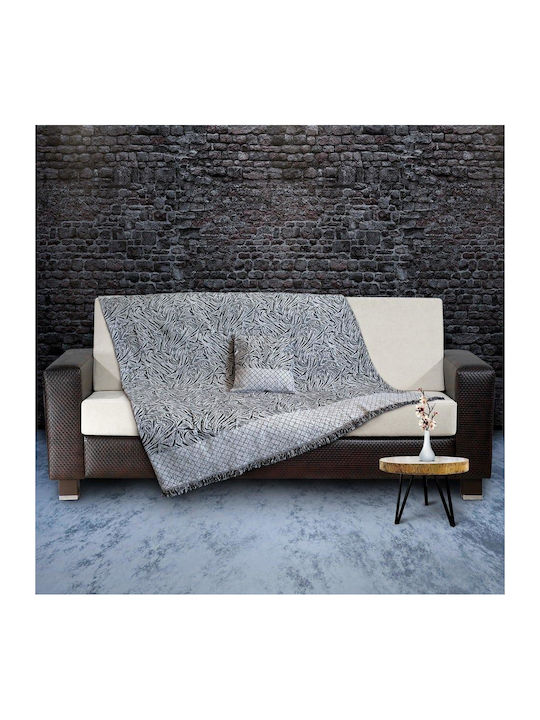 SB Home Two-Seater Sofa Throw Dario 180x240cm Grey