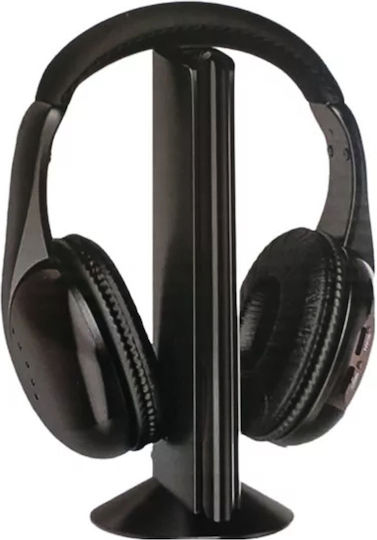 Ezra BW73 Fără fir Bluetooth Over Ear Căști cu Radio Negre