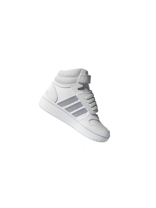 Adidas Παιδικά Sneakers High Hoops Mid 3.0 Λευκά