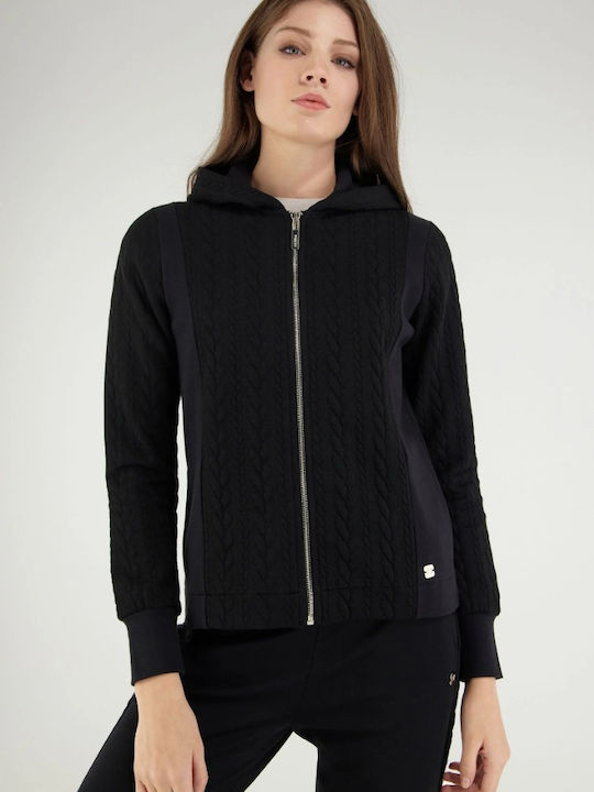 Freddy Women's Hooded Cardigan Black