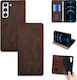 Sonique Vintage Wallet Δερματίνης Καφέ (Galaxy ...