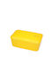 Bento Βox Lunch Box Plastic Yellow 900ml 1pcs