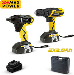 Bormann BCD2610 Set Drill Driver & Screwdriver 20V with 2 2Ah Batteries and Case