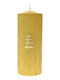 Iliadis Christmas Gold Candle 18x7cm