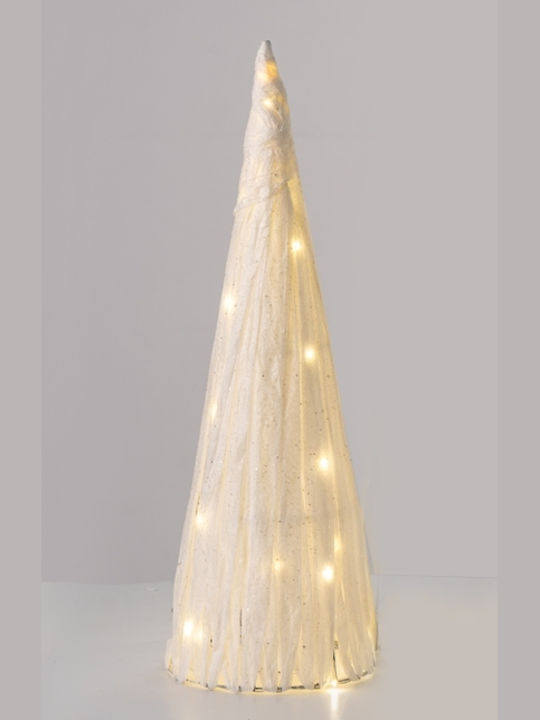 Beleuchtet Weihnachtsdekoration Baum Kegel 50cm Batterie Weiß