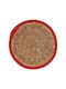 BigBuy Placemat Round Wicker Κόκκινο 35cm 1pcs