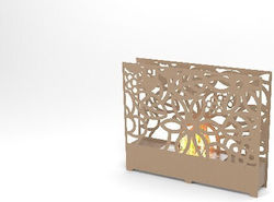 Thermozel Bio Flowers Boden Innen Bioethanol-Kamin Beige 57x10x45cm