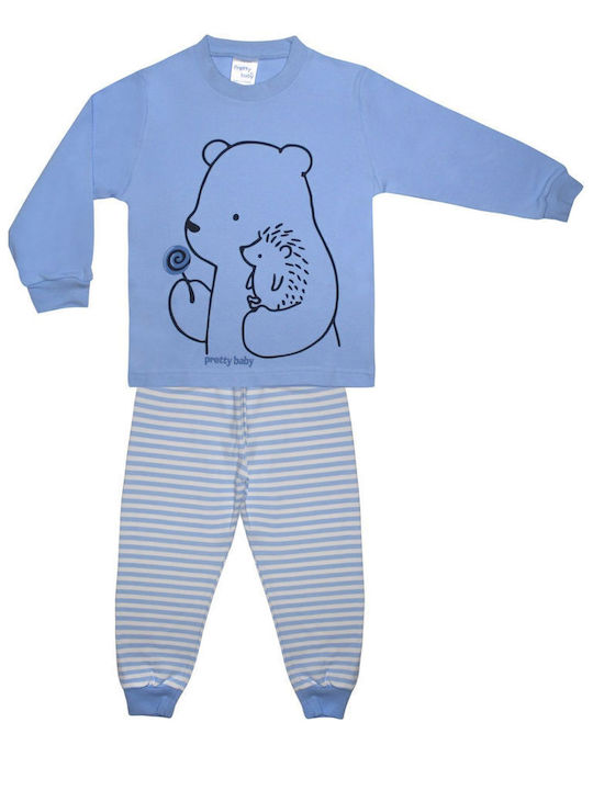 Pretty Baby Детска пижама Зимна Светлосиня