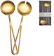 Marva Metallic Serving Utensil Set Gold Gusta 2pcs