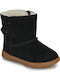 Keelan Suede Kids Boots with Velcro Black