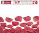 Kanone 60cm mit Rot Konfetti in Form von Rosenb...