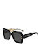 Carolina Herrera Women's Sunglasses with Black Plastic Frame and Gray Lens HER 0082/S 807/IR
