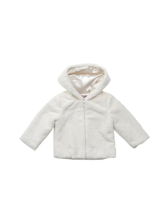 Babylon Kids Fur short Hooded Ecru