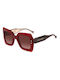 Carolina Herrera Sonnenbrillen mit Rot Rahmen und Rot Verlaufsfarbe Linse HER 0082/S LHF/3X