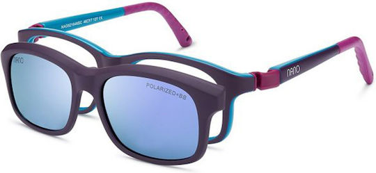 Nanovista Arcade with Clip On Kids Acetate Blue Light Blocking Glasses Purple