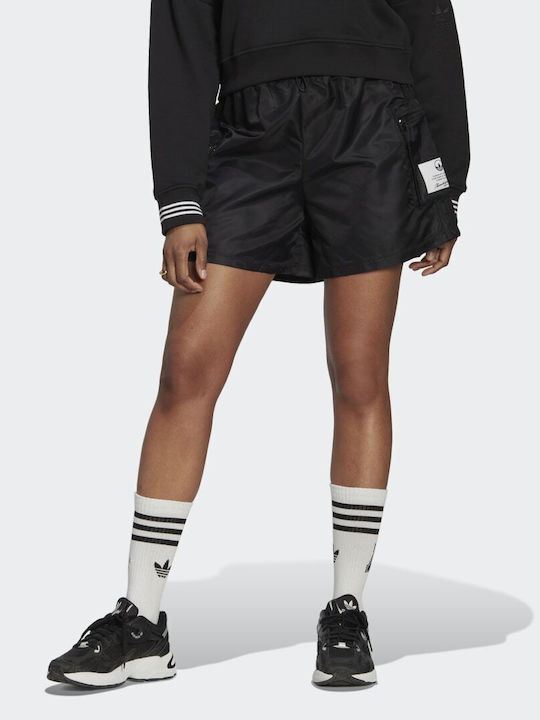 Adidas Αθλητικό Γυναικείο Ψηλόμεσο Σορτς Μαύρο