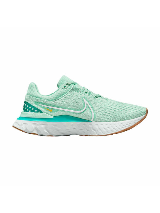 Nike React Infinity Run Flyknit 3 Γυναικεία Αθλητικά Παπούτσια Running Mint Foam / Enamel Green / Neptune Green / Summit White