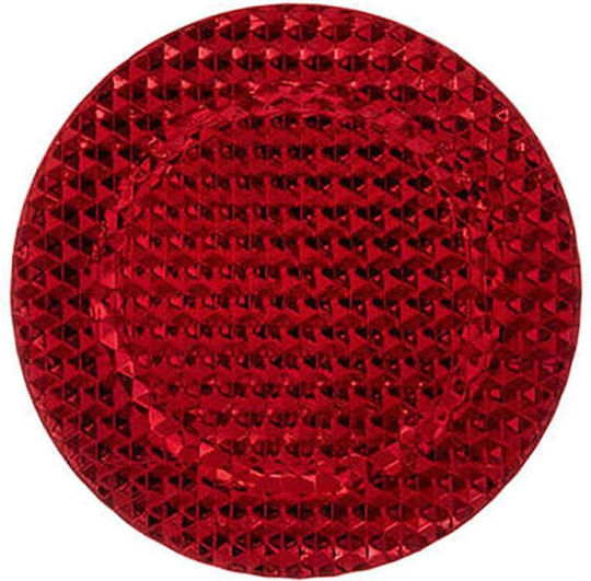 Atmosphera Weihnachts- Platte Kunststoff Rot B33xD33cm. 1Stück 07.