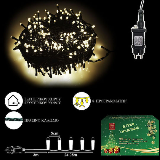 500 Lights LED White in String 1pcs