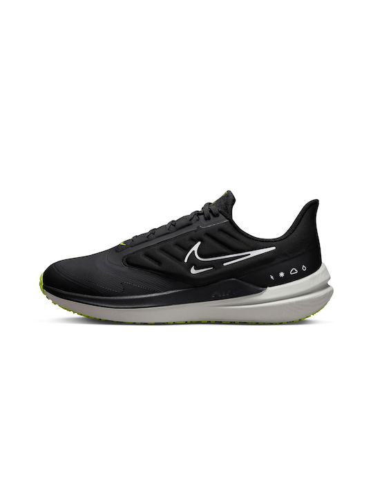 Air Winflo 9 Shield Ανδρικά Αθλητικά Παπούτσια Running Μαύρα