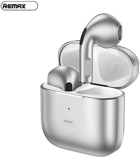 Remax TWS-10i Earbud Bluetooth Handsfree Căști cu Rezistență la Transpirație și Carcasă de Încărcare Argintiu