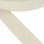 Semi-Rigid Synthetic Strap in Ecru Color, Width 40 mm and Thickness 1.7 mm - 25 Meters