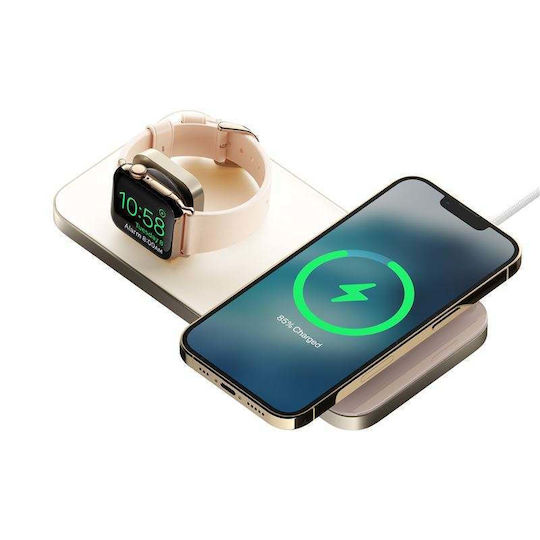 Nomad Φορτιστής Magsafe με Θύρα USB-C 15W Χρυσός (NM01175285)