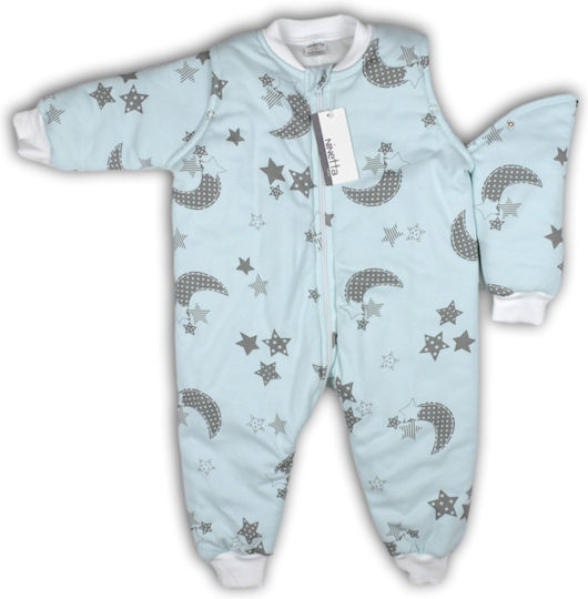 Ninetta Bebe Autumn Sleeping Bag with Feet Stars 2 Tog Veraman with Detachable Sleeves