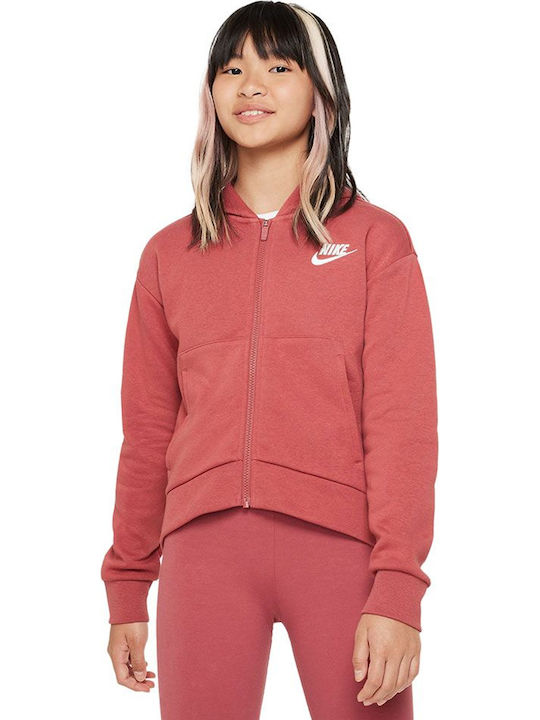 Nike Athletic Kids Sweatshirt Cardigan Cotton w...