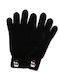 Schwarz Gestrickt Handschuhe