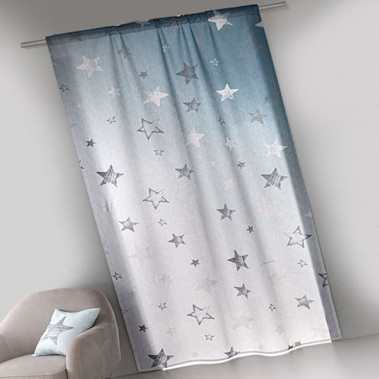 Guy Laroche Kids Rod Pocket Curtain Orin Light Blue 1152030222006 145x270cm